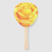 美しい黄色のバラ ハンドファン (裏面)