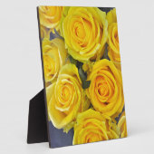 美しい黄色のバラ フォトプラーク (側面)