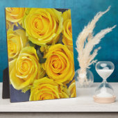 美しい黄色のバラ フォトプラーク (側面)