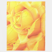 美しい黄色のバラ フリースブランケット (正面)