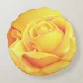 美しい黄色のバラ ラウンドクッション (裏面)