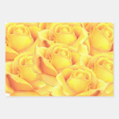 美しい黄色のバラ ラッピングペーパーシート (正面2)