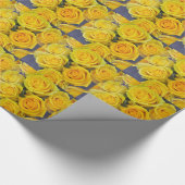 美しい黄色のバラ ラッピングペーパー (角)