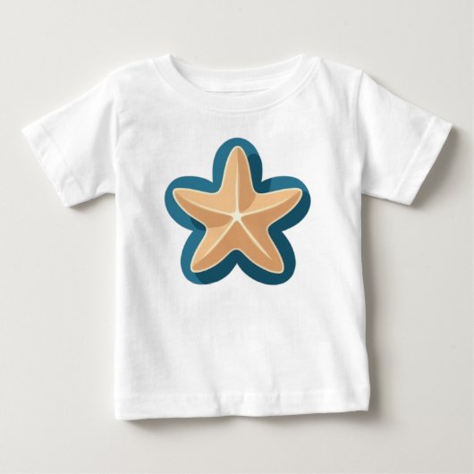 美しい黄色のヒトデ ベビーTシャツ (正面)