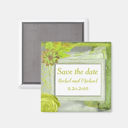 美しい黄色のフローラの保存日 マグネット (正面/裏面)