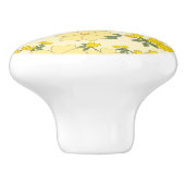 美しい黄色のフローラアート セラミックノブ (側面)
