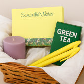 美しい黄色のフローラデザインとリリー縁ど ポストイット