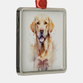 美しい黄色のラブラドールレトリエバー犬 メタルオーナメント (右)