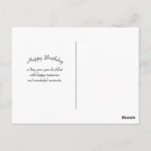 美しい黄色の木の山の誕生日 ポストカード (裏面)