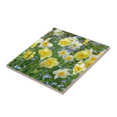 美しい黄色の水仙の庭 タイル (側面)