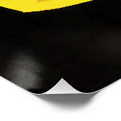 美しい黄色の水仙春フラワーオングレー ポスター (コーナー)