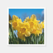美しい黄色の水仙 スタンダードカクテルナプキン (正面)