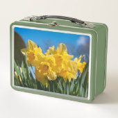 美しい黄色の水仙 メタルランチボックス (正面)