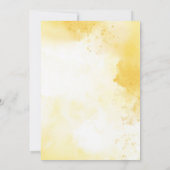 美しい黄色の水色の結婚式招待状 招待状 (裏面)