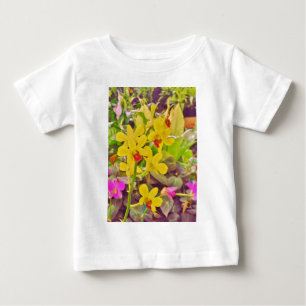 美しい黄色の秋のラン ベビーTシャツ