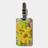 美しい黄色の秋のラン ラゲッジタグ (正面縦)