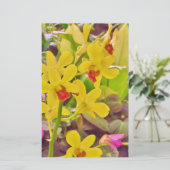 美しい黄色の秋のラン 便箋 (スタンド正面)