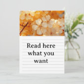 美しい黄色の花のウェディング招待状 - エレガ 招待状 (スタンド正面)