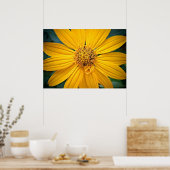 美しい黄色の花をパーソナライズ ポスター (キッチン)