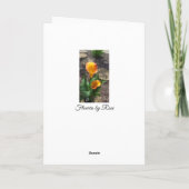 美しい黄色の花空白の カード (裏面)