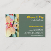 美しい黄色の蘭の花の植物性の緑