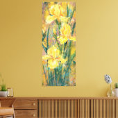 美しい黄色の虹彩の花 – オリジナル絵画ズ キャンバスプリント (インサイチュ (リビング))
