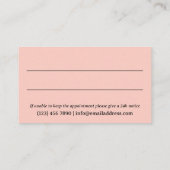 美しい黄色の青い珊瑚花のロゴ 予約カード (裏面)