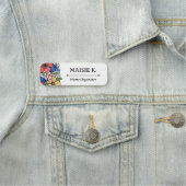 美しい黄色の青い珊瑚花の名前タイトル 名札 (インサイチュ)