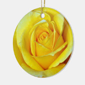 美しい黄色バラのクリスマスのオーナメント セラミックオーナメント (左)