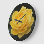 美しい黄色バラ ラージ壁時計 (傾斜)