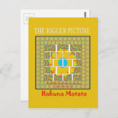 美しい黄色驚くべきグラフィックデザイン ポストカード (正面/裏面)