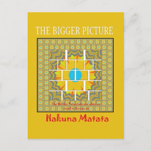 美しい黄色驚くべきグラフィックデザイン ポストカード (正面)