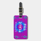 美しい黄色驚くべきグラフィックデザイン ラゲッジタグ (正面縦)