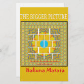 美しい黄色驚くべきグラフィックデザイン 便箋 (正面/裏面)