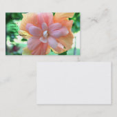 美しい黄色、オレンジ、ピンクのハイビスカス 名刺 (正面/裏面)
