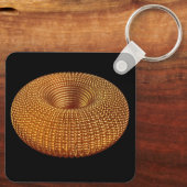 美しい黄金のトーラス キーホルダー (裏面)