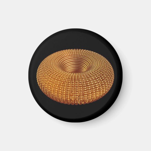 美しい黄金のトーラス マグネット (正面)