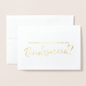 美しい黄金の箔は私の花嫁になる 箔カード (封筒付き正面)