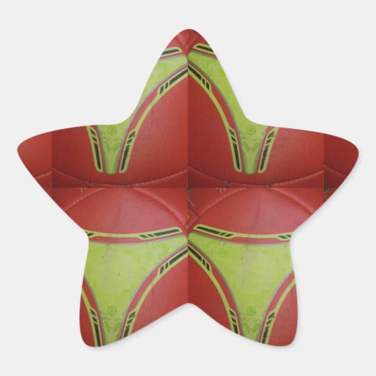 美しい黄金の黄色の幾何学模様デザイン 星シール (正面)