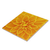 美しい黄金色のダリアフラワーカラフル タイル (側面)
