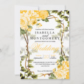 美しい黄金色のフローラ  招待状 (正面)