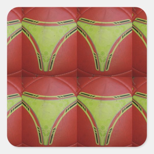 美しい黄金色の幾何学的パターンデザイン スクエアシール (正面)