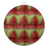 美しい黄金色の幾何学的パターンデザイン ダーツボード (正面)