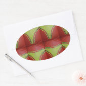 美しい黄金色の幾何学的パターンデザイン 楕円形シール (封筒)