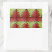 美しい黄金色の幾何学的パターンデザイン 長方形シール (バッグ)