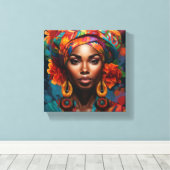 美しい黒いウォールアート キャンバスプリント (インサイチュ (ウッドフロア))