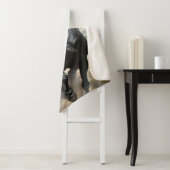 美しい黒いサラブレッドの馬 シェルパブランケット (インサイチュ)