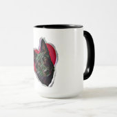 美しい黒いドイツの羊飼いポップアート マグカップ (正面右)