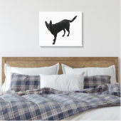 美しい黒いドイツの羊飼い キャンバスプリント (インサイチュ (寝室))