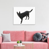 美しい黒いドイツの羊飼い キャンバスプリント (インサイチュ (リビング))